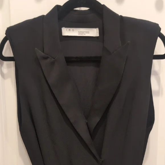 IRO Anis Black Sleeveless Jumpsuit with Waist Tie - Picture 7 of 8